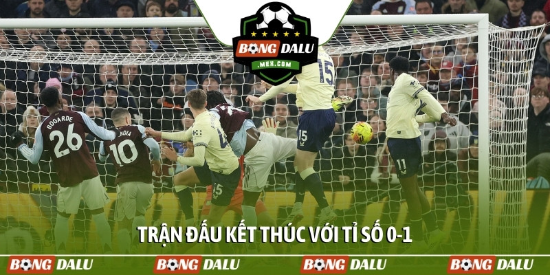 Trận đấu kết thúc với tỉ số 0-1